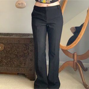 New York & Company Basic Black Neutral Casual Pocket Polyester Dress Pants